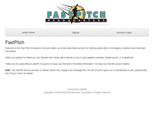 Tablet Screenshot of fastpitch.ealert.com